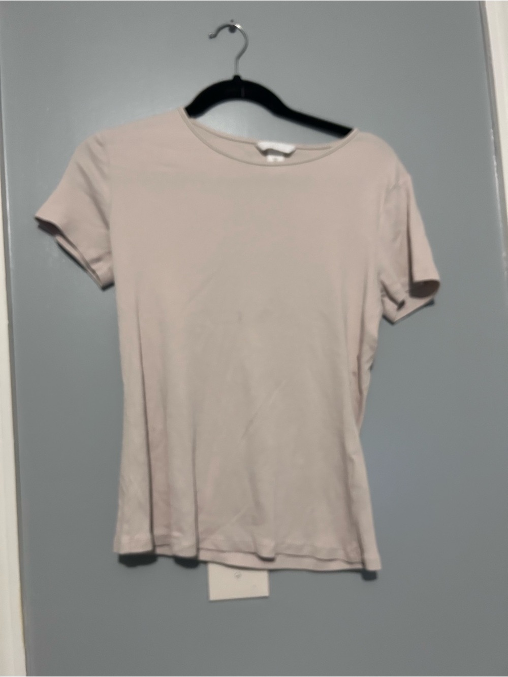 H&M Short Sleeve Crewneck Tee - Pale Blush